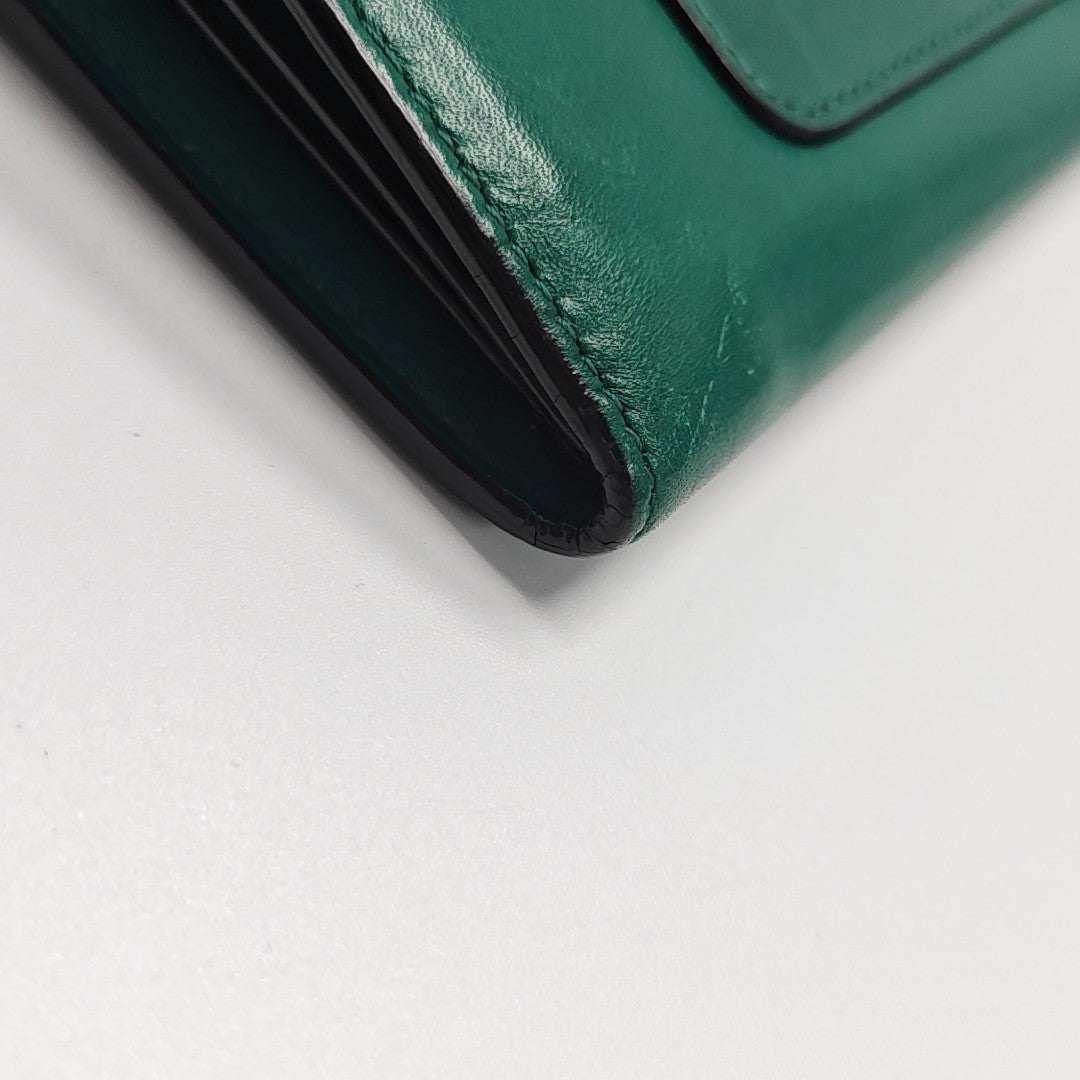 SERPENTI FOREVER Calfskin Green Wallet