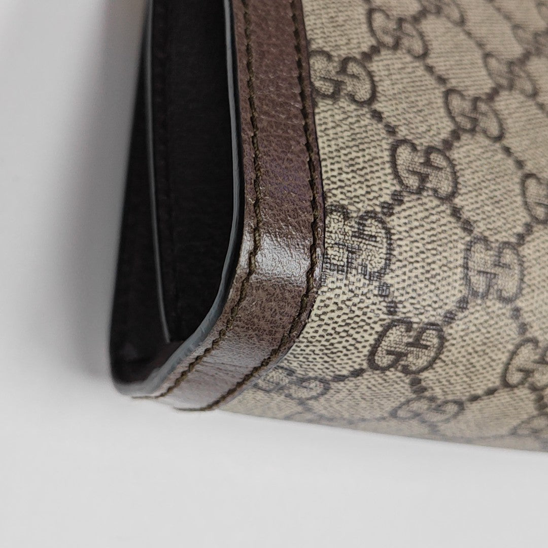 Ophidia Small Monogram Coated Canvas Beige