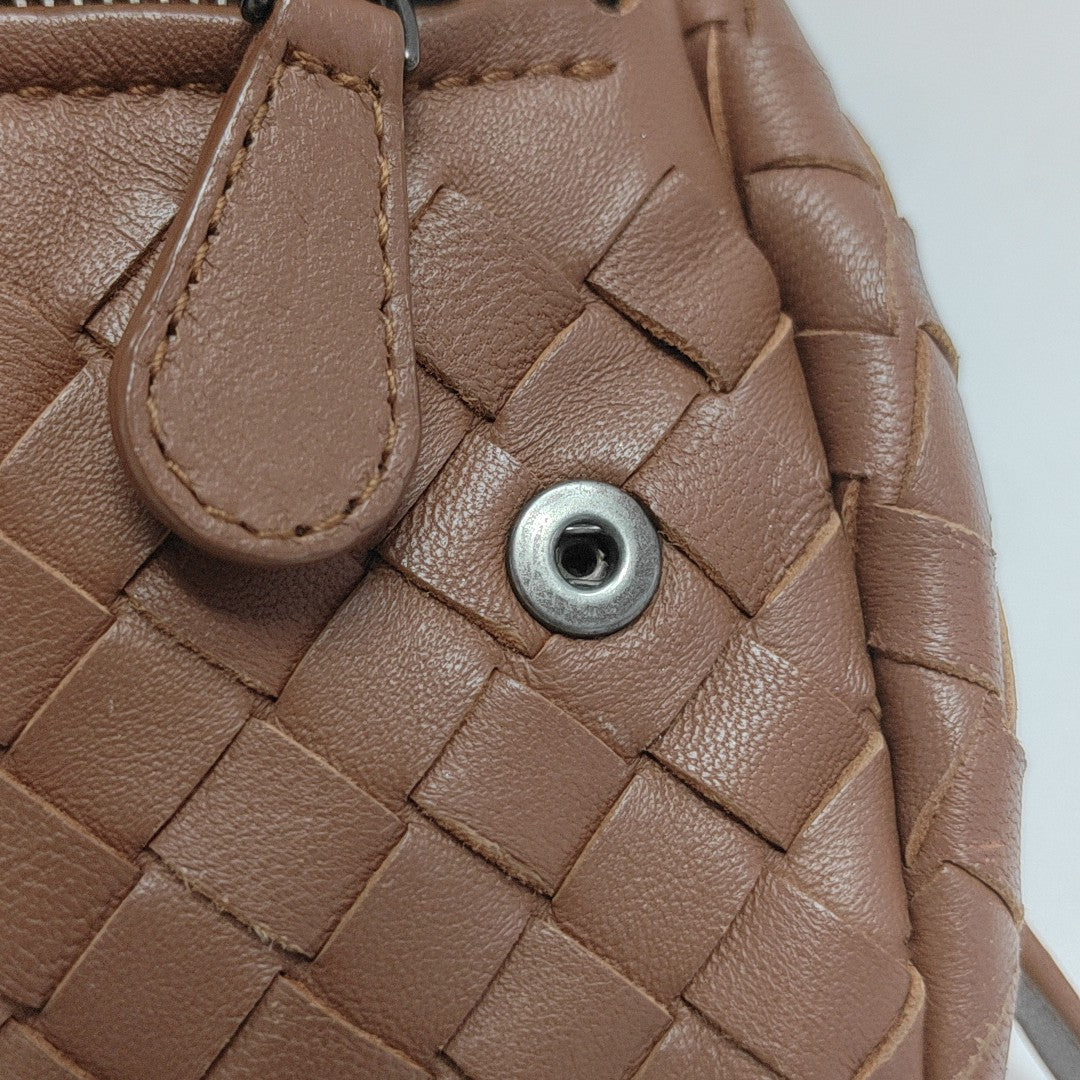 Lambskin Shoulder Bag Brown