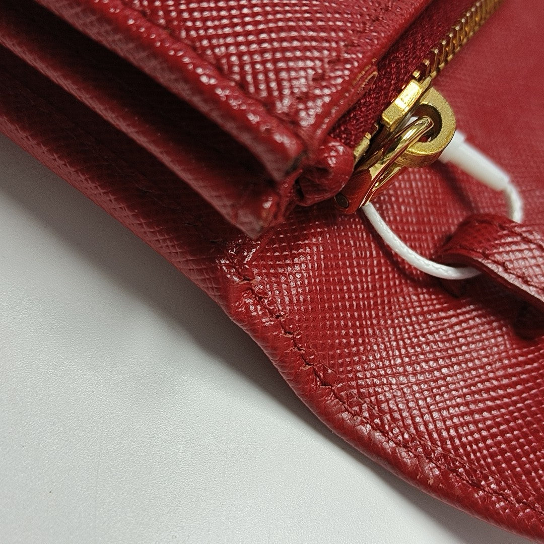 Saffiano Calfskin Crossbody Bag Red
