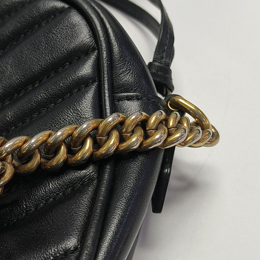 GG Marmont Small Quilted Calfskin Black