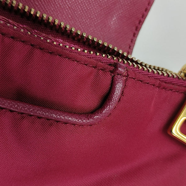 Nylon Shoulder Bag Red