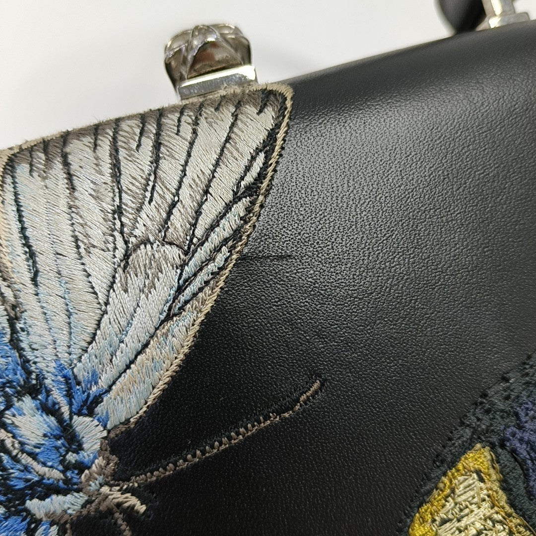 Calfskin Shoulder Bag Black