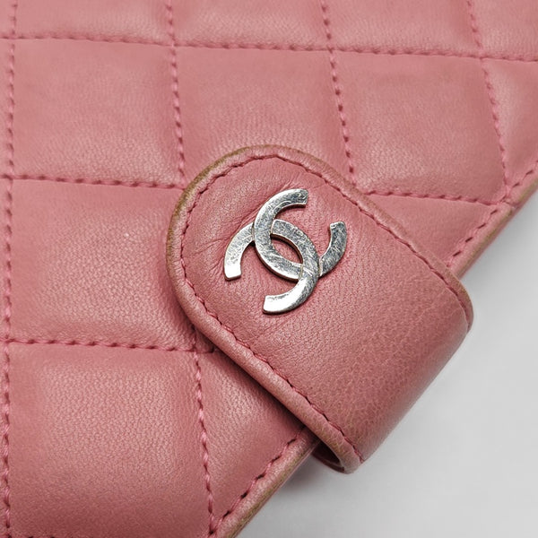 Quilted Lambskin Wallet Pink