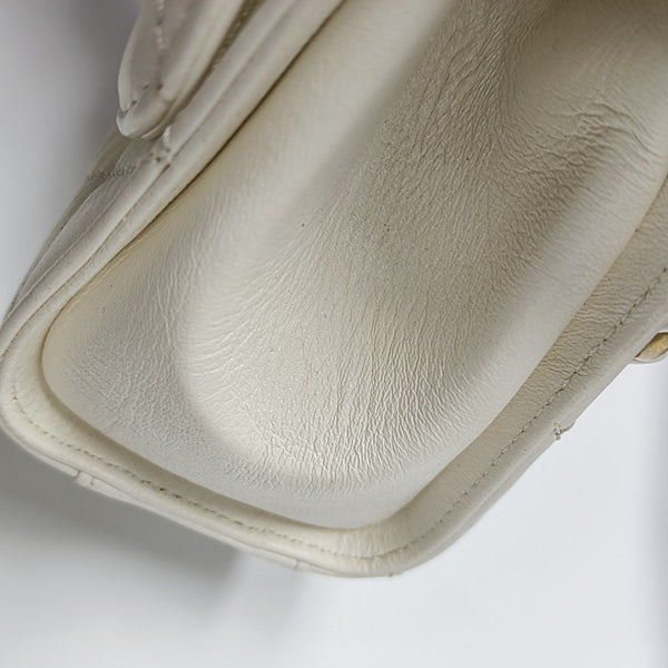 COCO HANDLE Mini Quilted Lambskin White