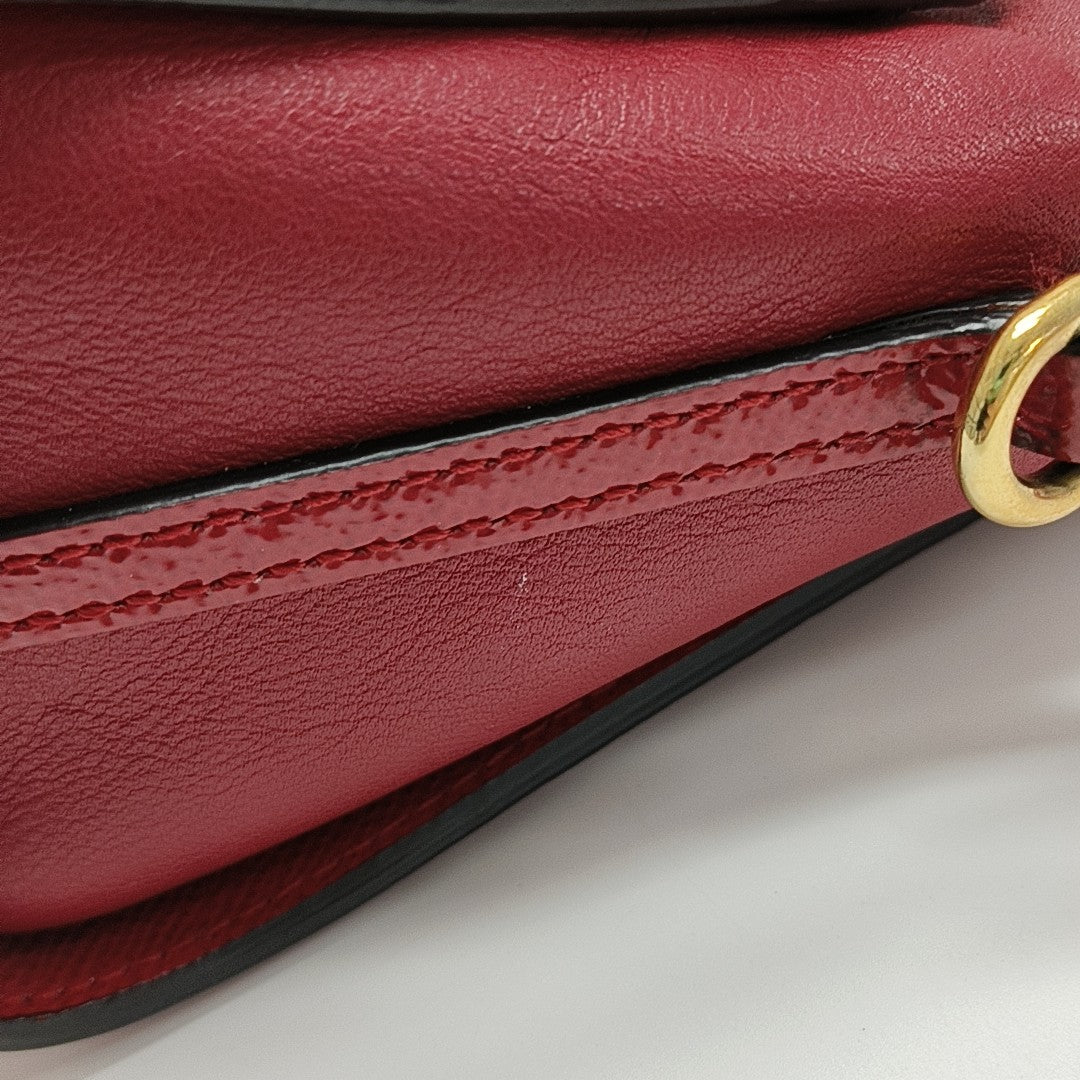 Calfskin Shoulder Bag Red