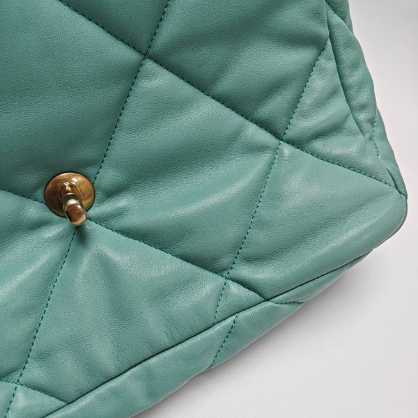 CHANEL 19 Large Quilted Lambskin Blue