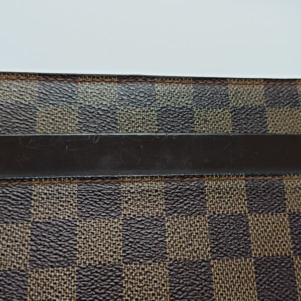 SAINT LOUIS Damier Ebene Coated Canvas Brown