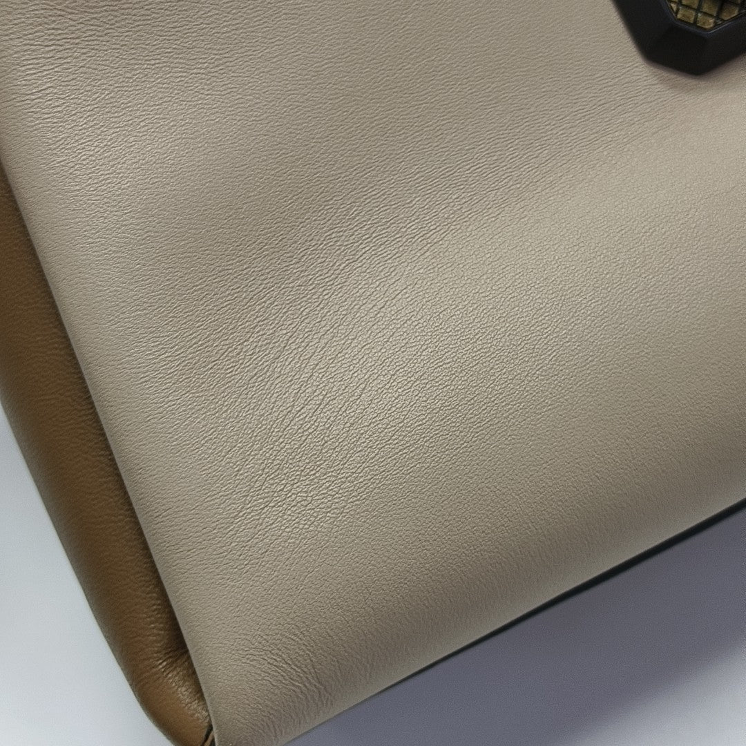 Piazza Small Calfskin Beige