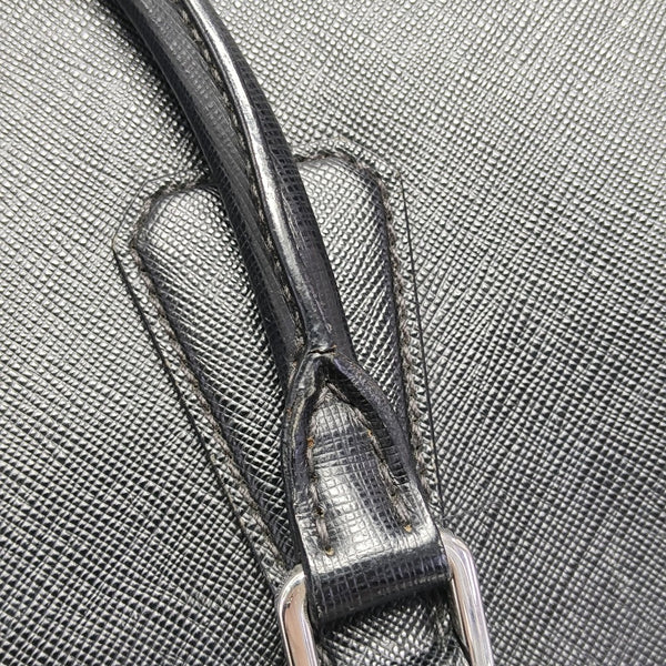 Saffiano Calfskin Top Handle Bag Black