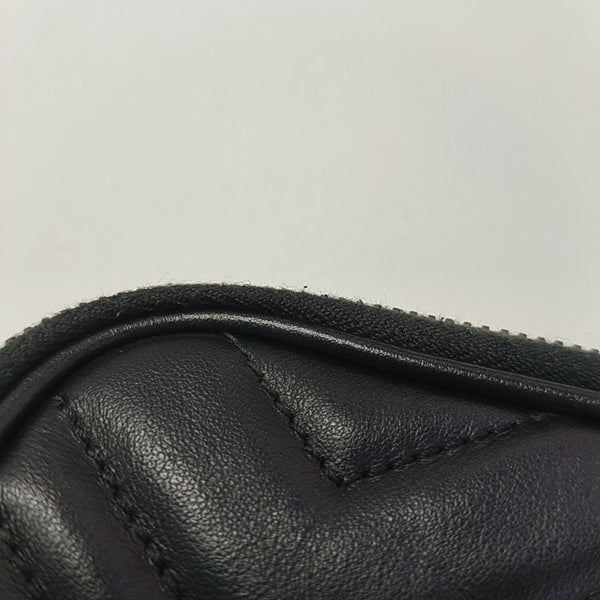 GG Marmont Mini Quilted Calfskin Black