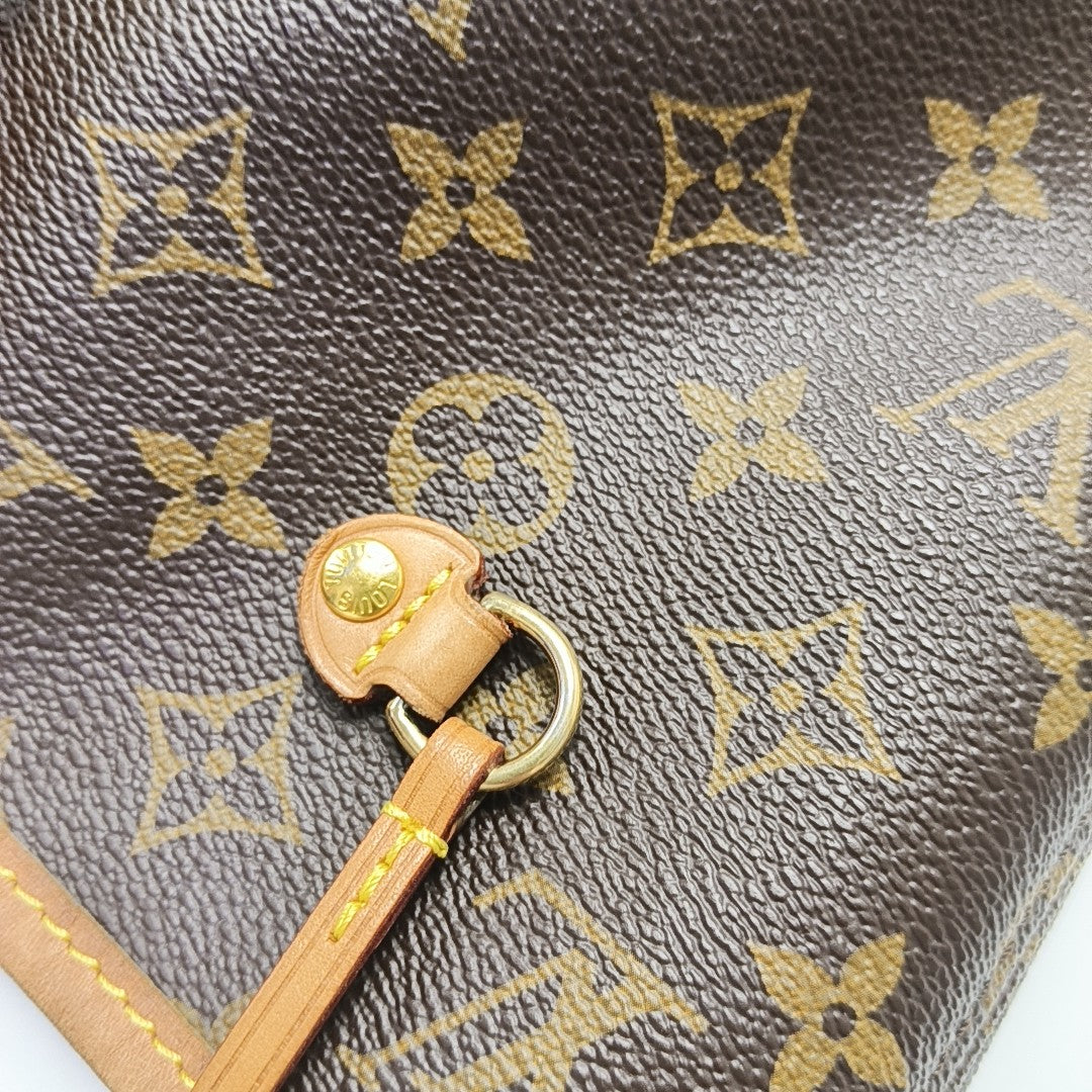NEVERFULL MM Monogram Coated Canvas Brown