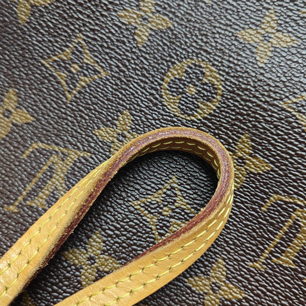 NEVERFULL MM Monogram Coated Canvas Brown