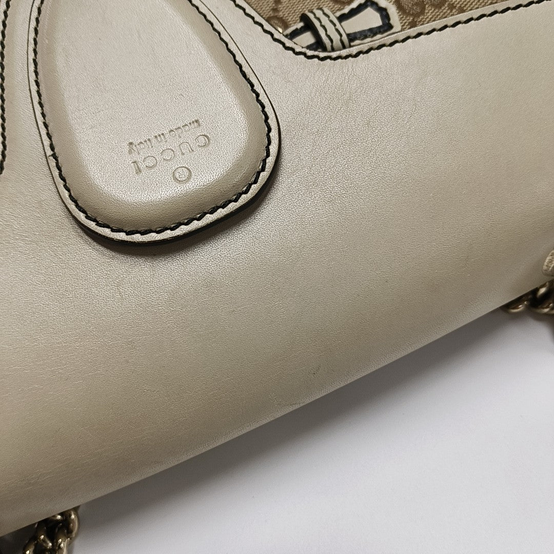 Emily Chain Monogram Canvas Beige