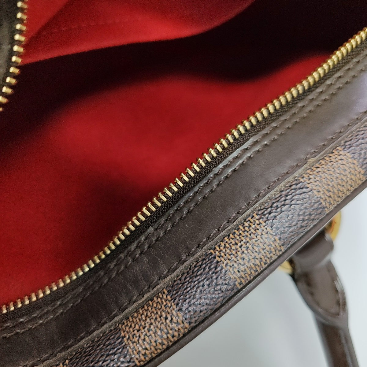 DUOMO Damier Ebene Coated Canvas Brown