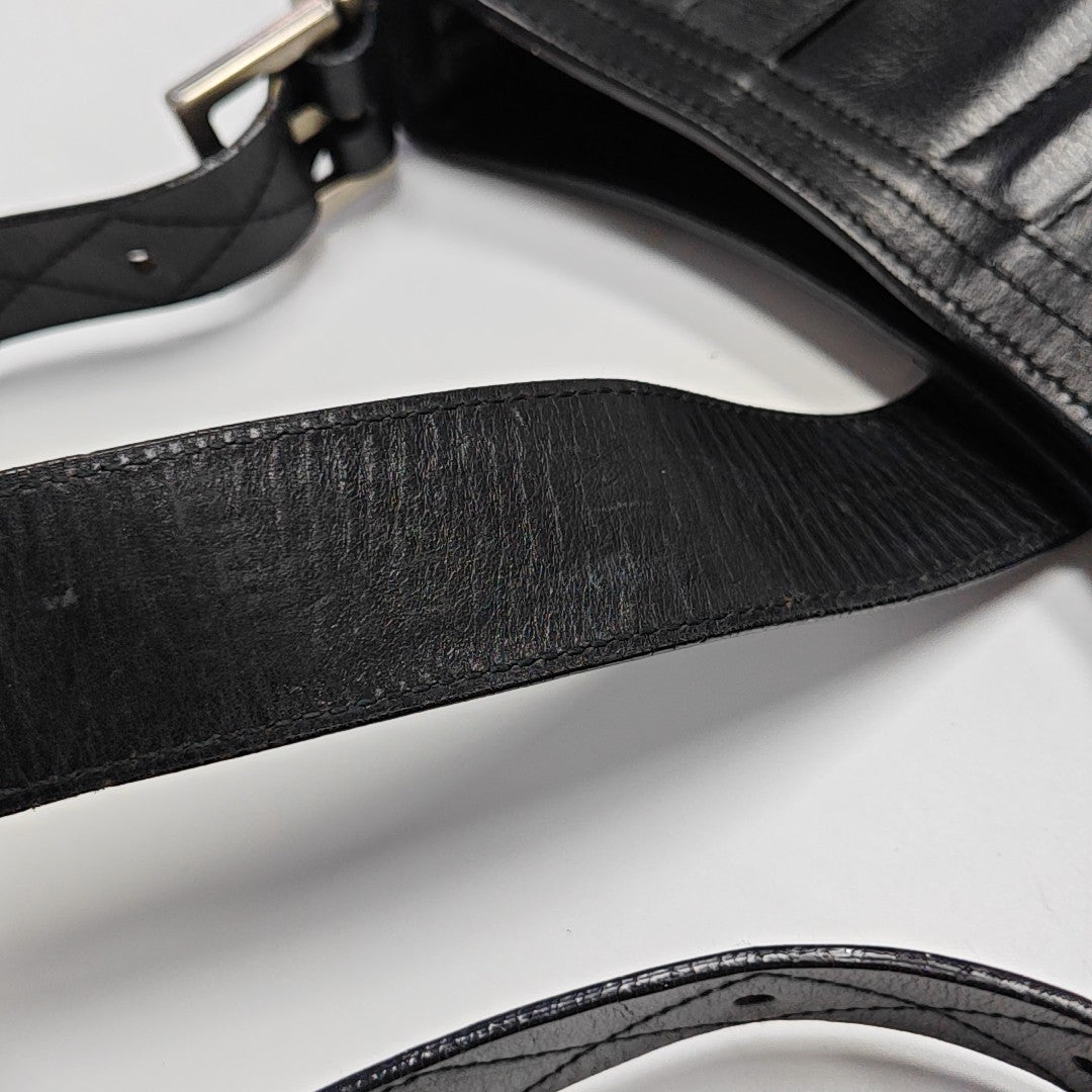Calfskin Top Handle Bag Black