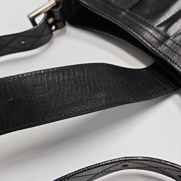Calfskin Top Handle Bag Black