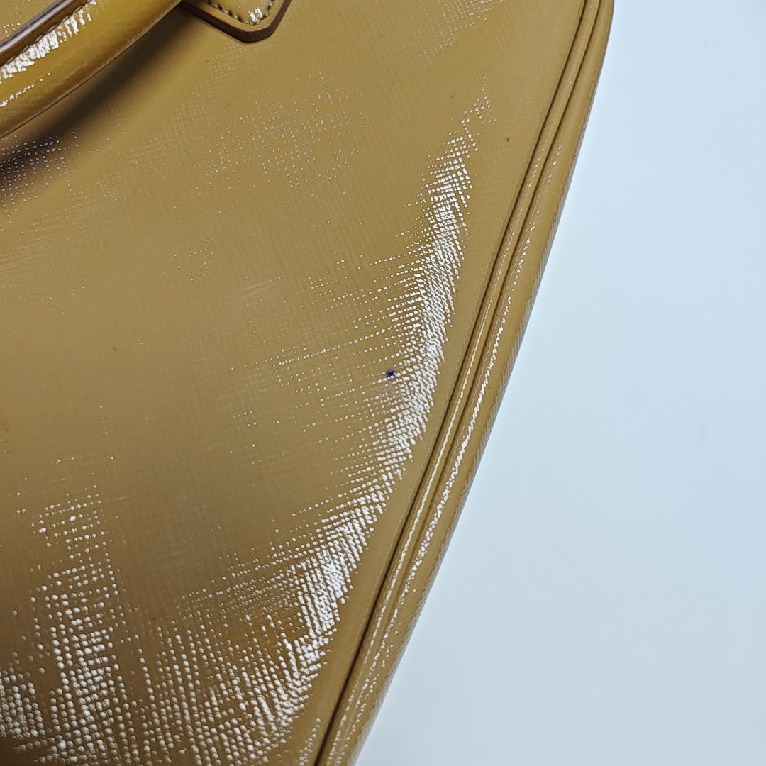 Saffiano Calfskin Top Handle Bag Beige