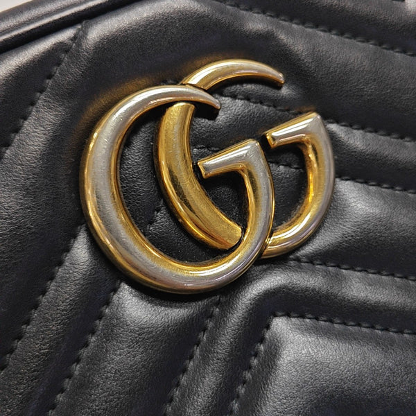 GG Marmont Small Quilted Calfskin Black