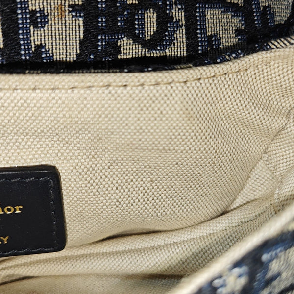Saddle Mini Oblique Canvas Blue