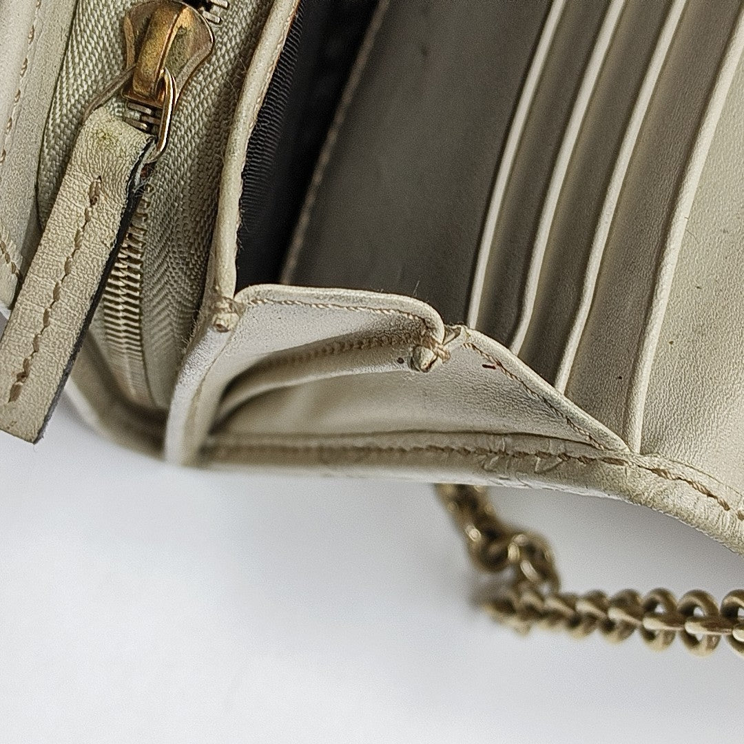 Monogram Calfskin Top Handle Bag Beige