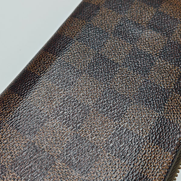 ZIPPY Damier Ebene Coated Canvas Brown Wallet