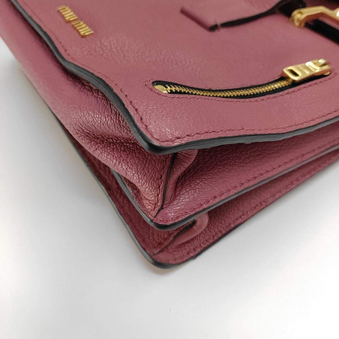 Calfskin Shoulder Bag Red