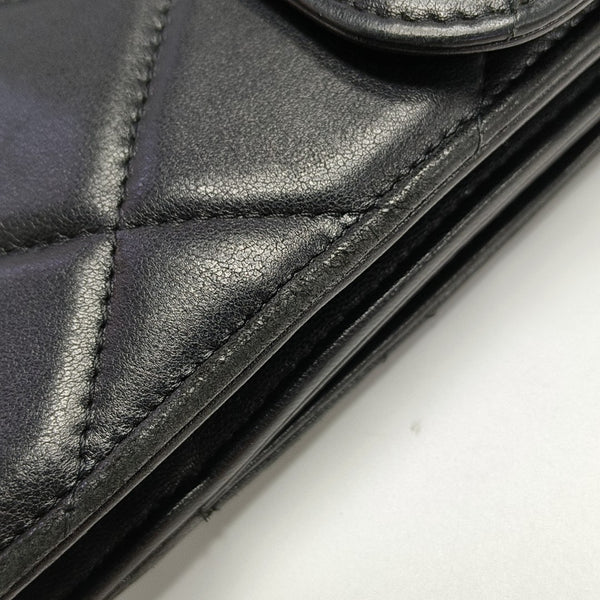 CHAIN INFINITY TOP HANDLE Quilted Lambskin Black