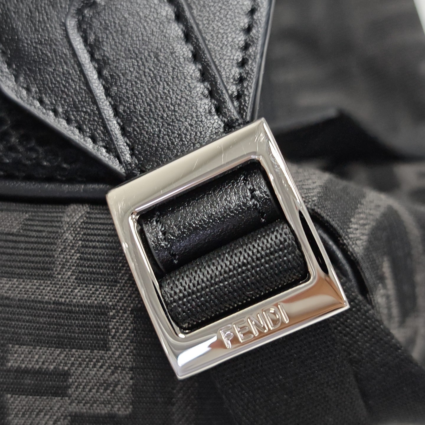 FENDI Strike Medium Canvas Black