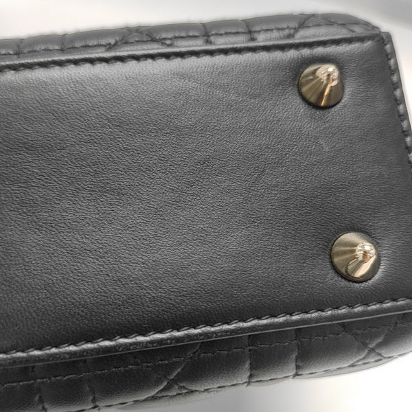 Lady Dior Small Cannage Lambskin Black