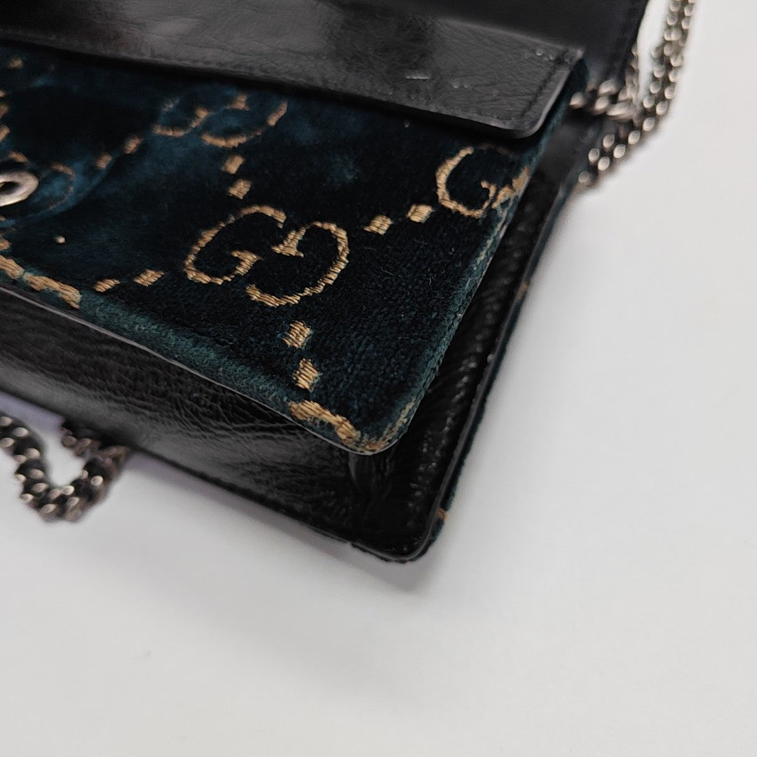 Dionysus Super Mini Monogram Velvet Blue