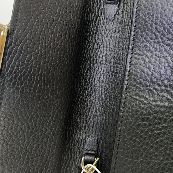 Interlocking G Small Calfskin Black