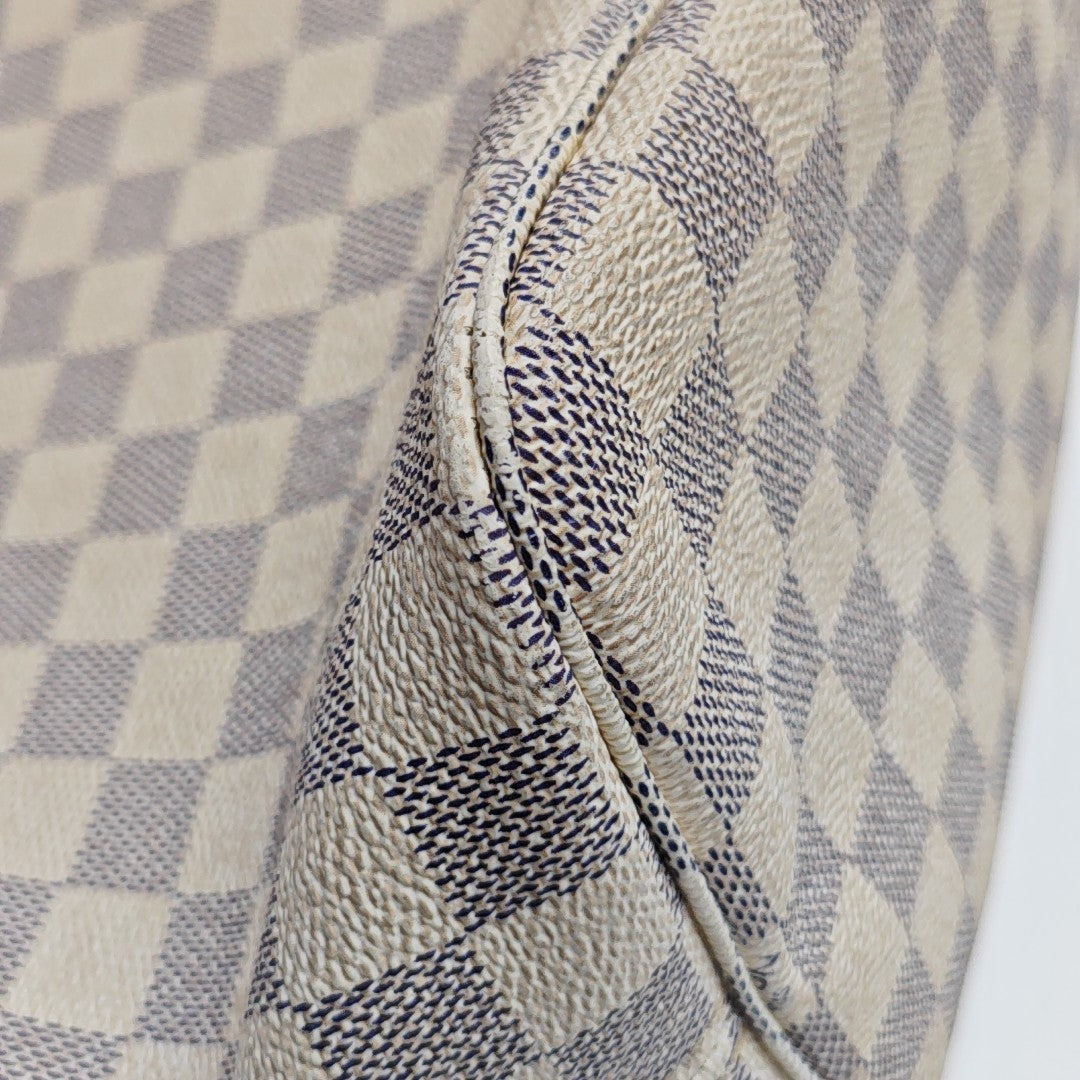 NEVERFULL MM Damier Azur Coated Canvas White