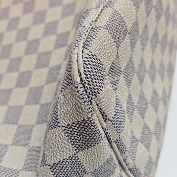 NEVERFULL MM Damier Azur Coated Canvas White