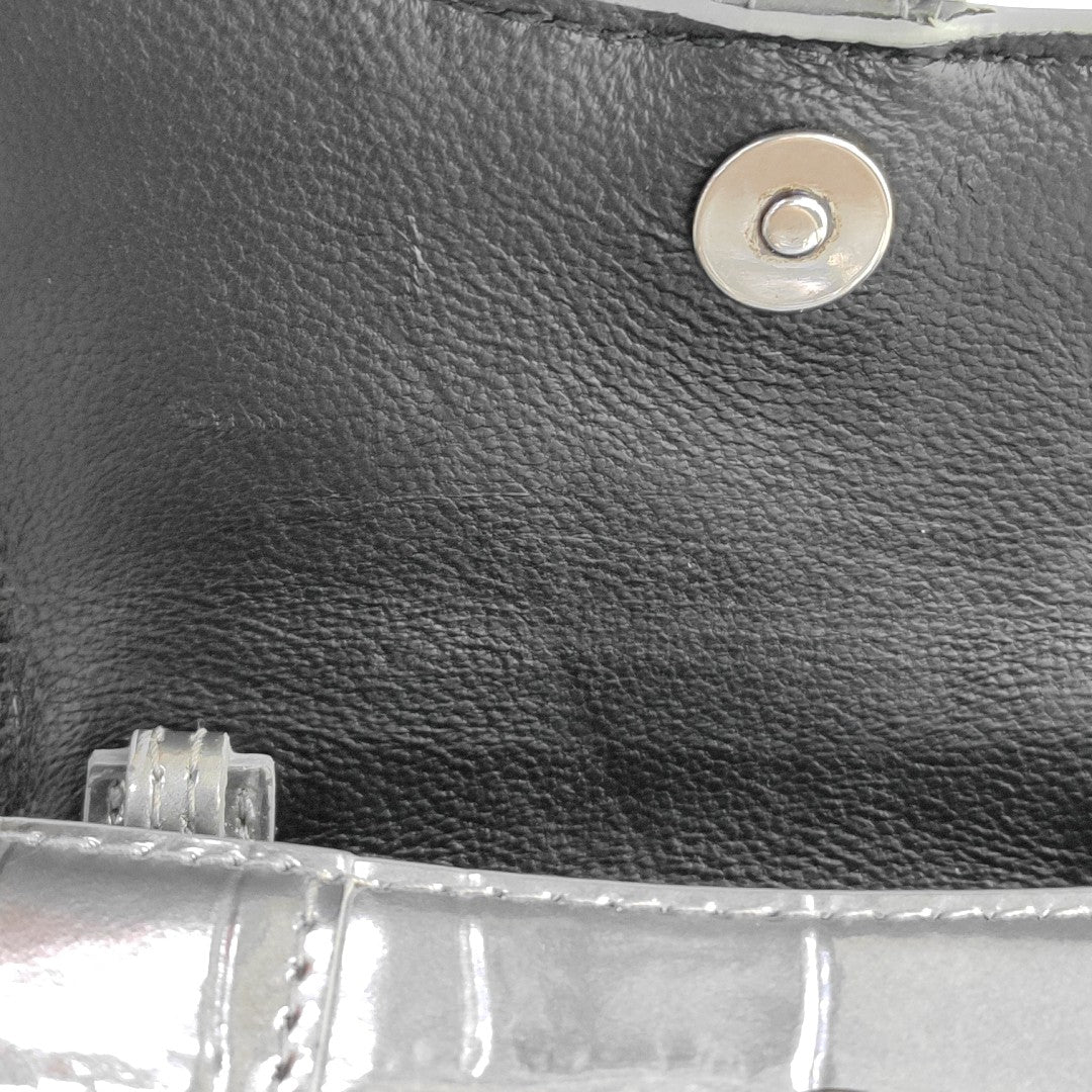 Hourglass Mini Calfskin Silver