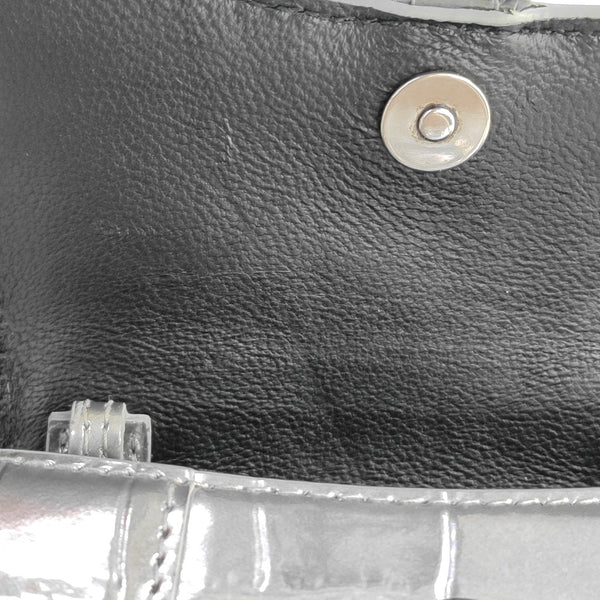 Hourglass Mini Calfskin Silver