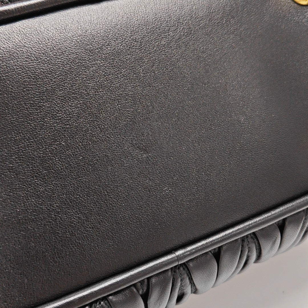 Arcadie Matelassé Large Quilted Lambskin Black