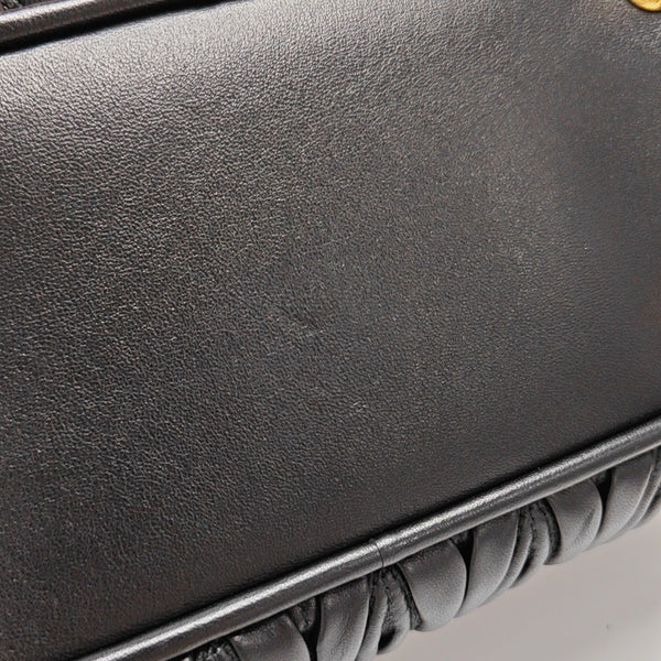Arcadie Matelassé Large Quilted Lambskin Black