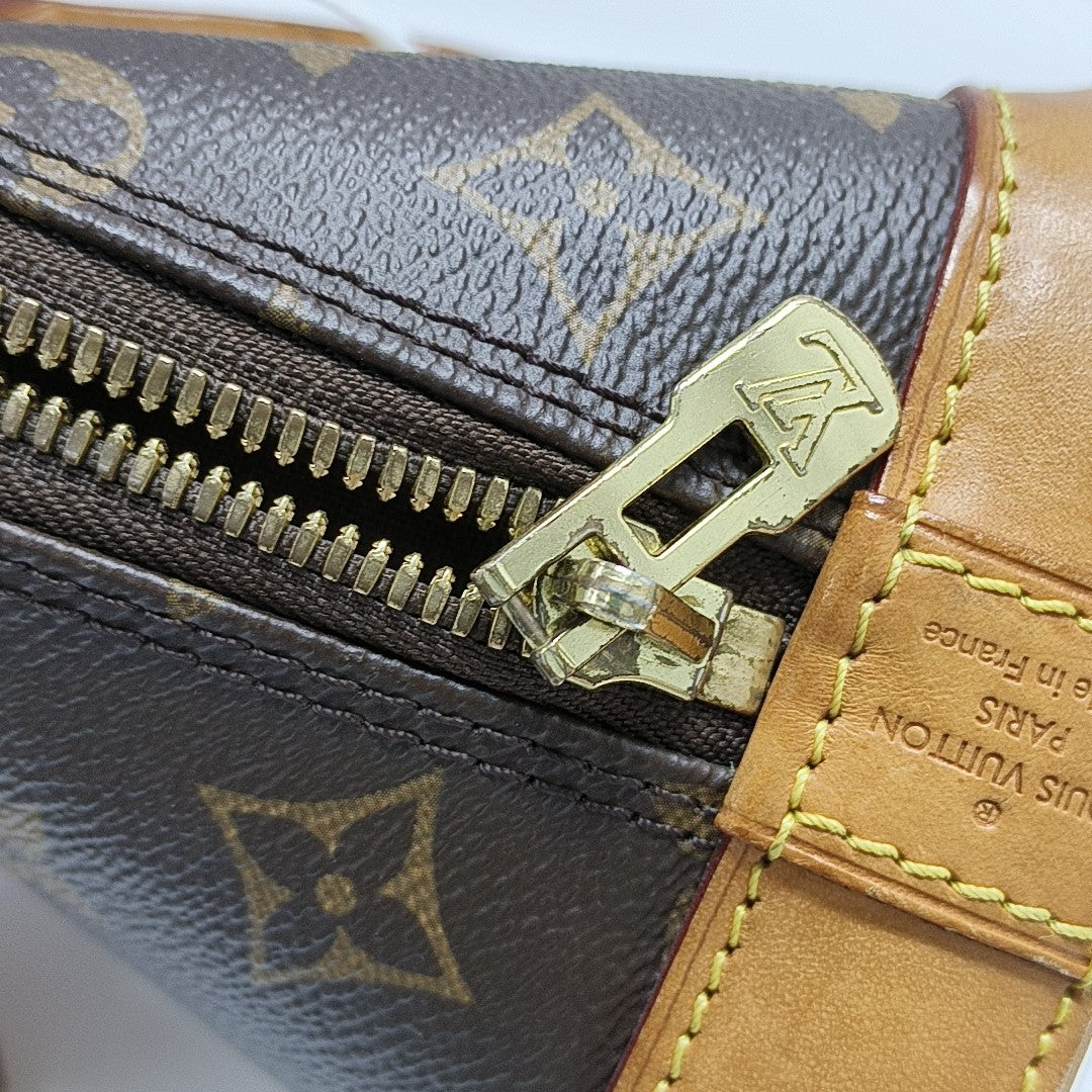 ALMA BB Monogram Coated Canvas Brown