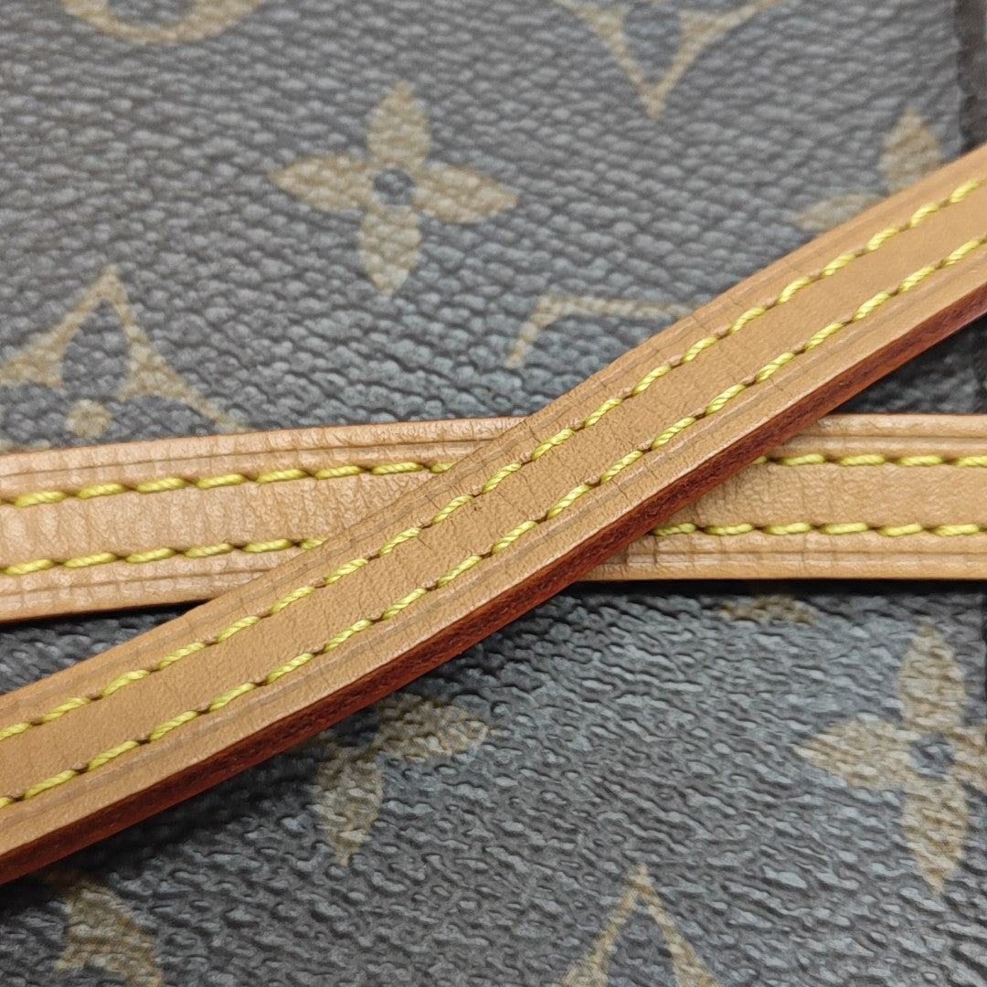SAC PLAT Mini Monogram Coated Canvas Brown