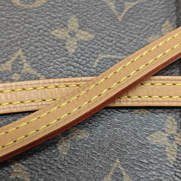 SAC PLAT Mini Monogram Coated Canvas Brown