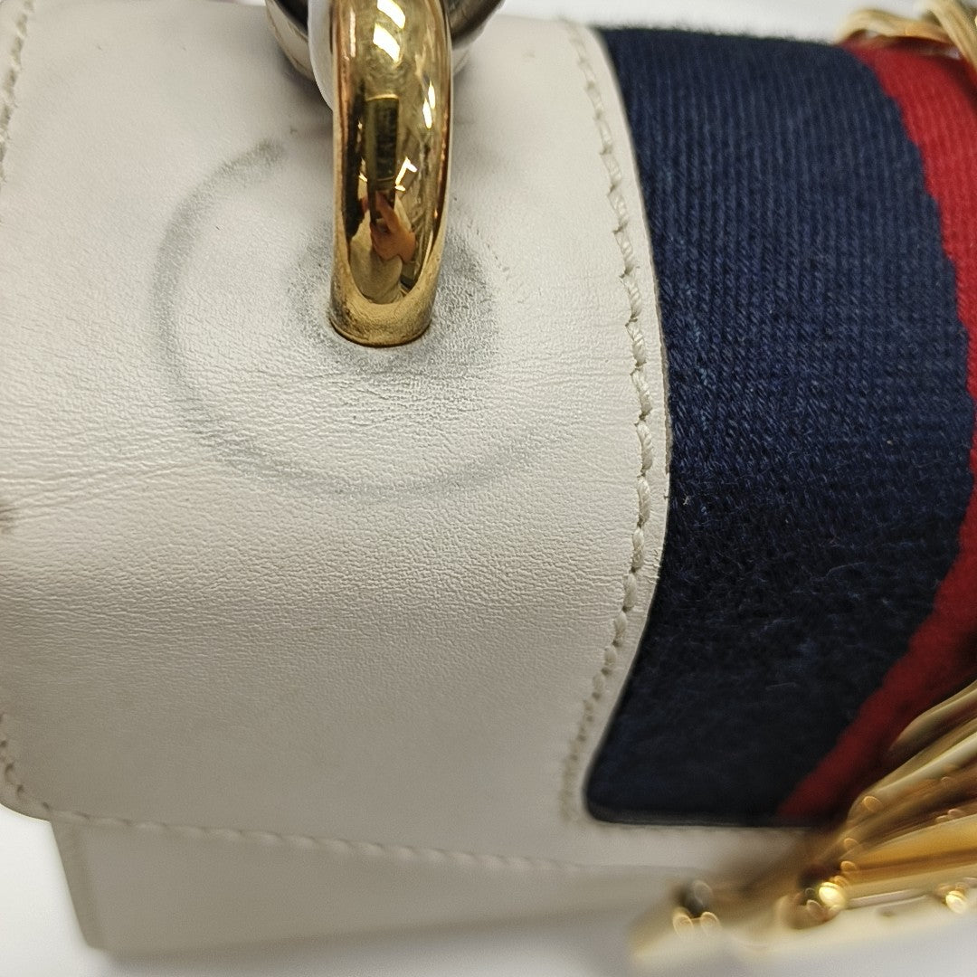 Sylvie Mini Calfskin White