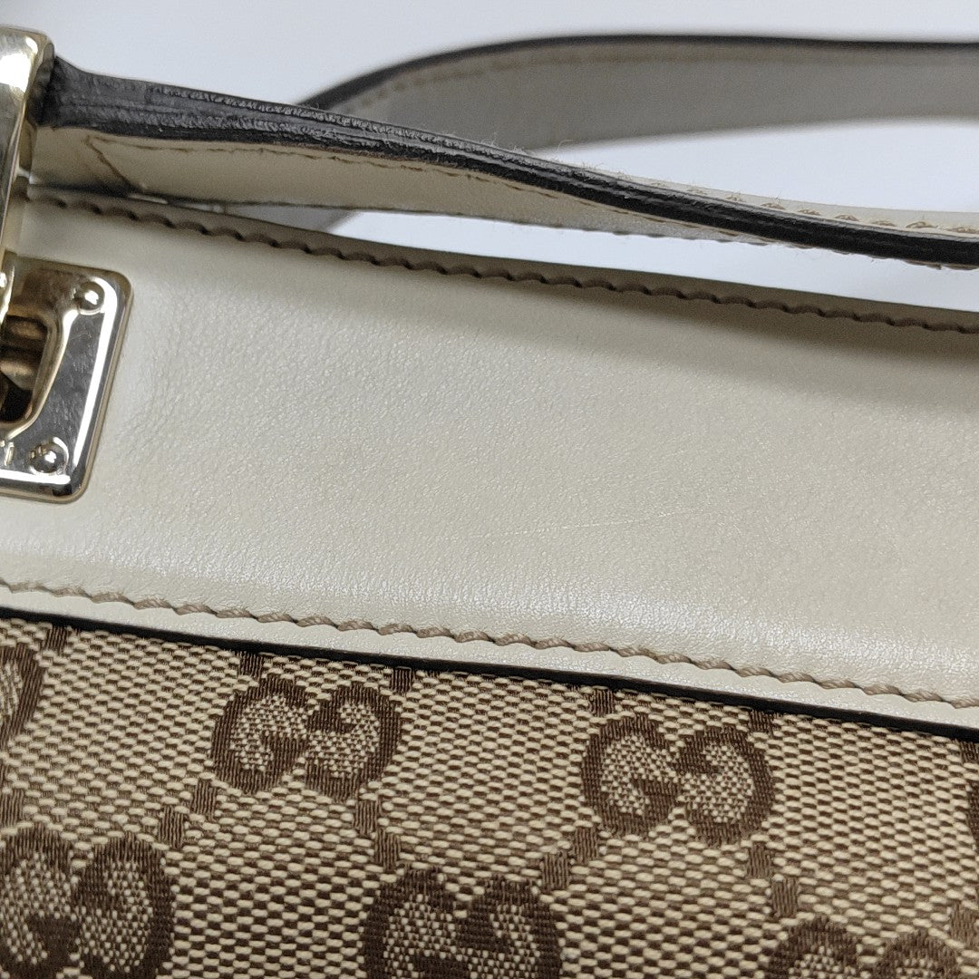 Monogram Canvas Tote Bag Beige