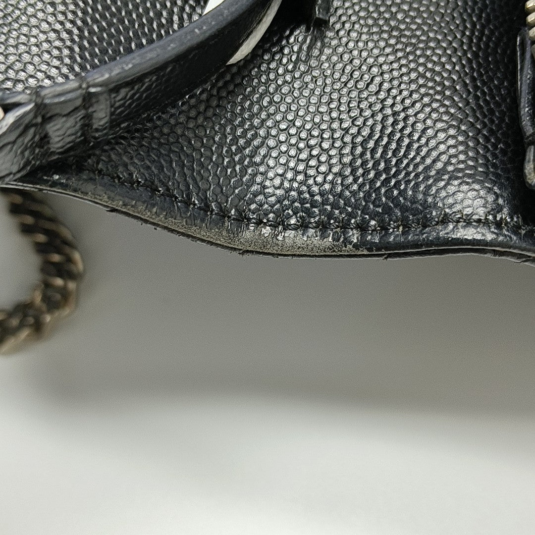 MONOGRAM Medium Chevron Calfskin Black