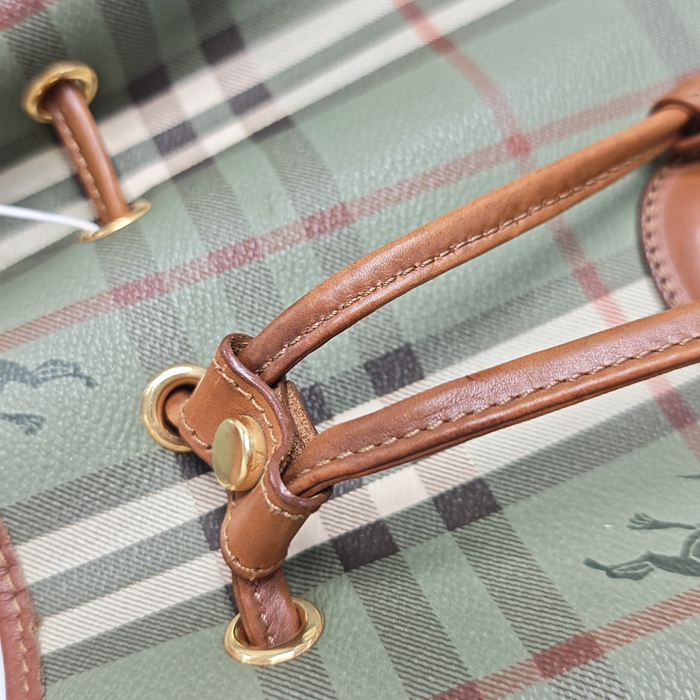 Coated Canvas Bucket Bag Green