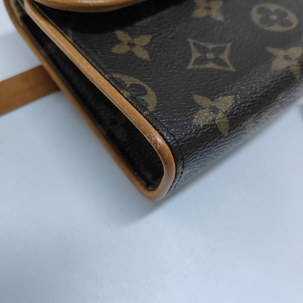 FLORENTINE Monogram Coated Canvas Brown