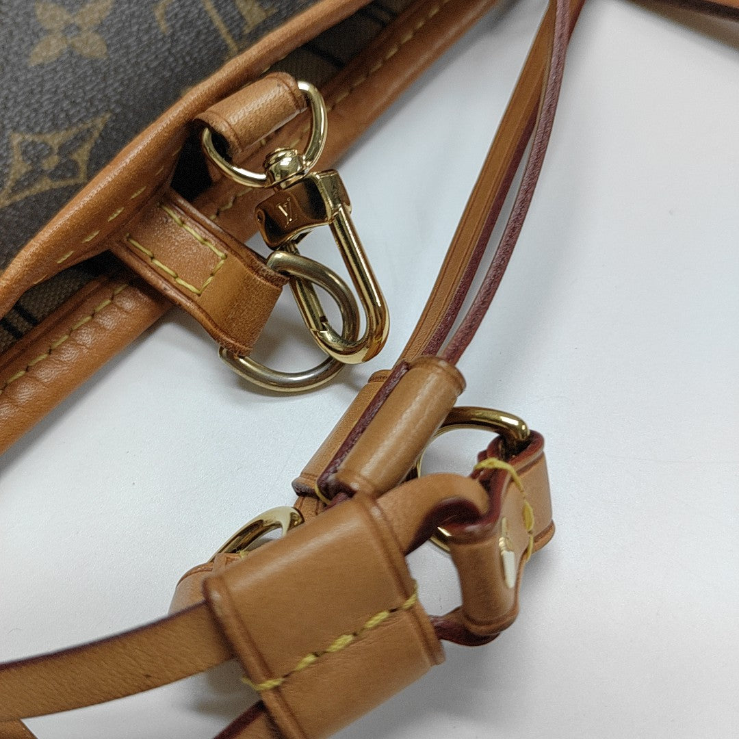 NEVERFULL MM Monogram Coated Canvas Brown