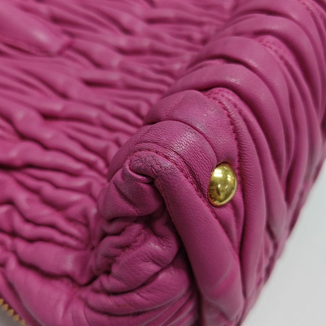 Quilted Lambskin Tote Bag Red
