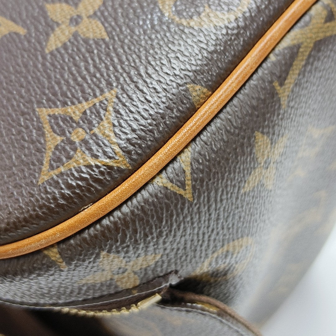 Monogram Coated Canvas Top Handle Bag Extra Large Brown