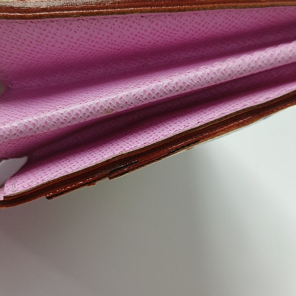 SARAH Monogram Coated Canvas White Wallet